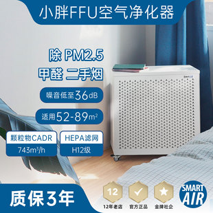 工业设计高效净化 除雾霾灰尘 75平大空间使用 小胖FFU空气净化器