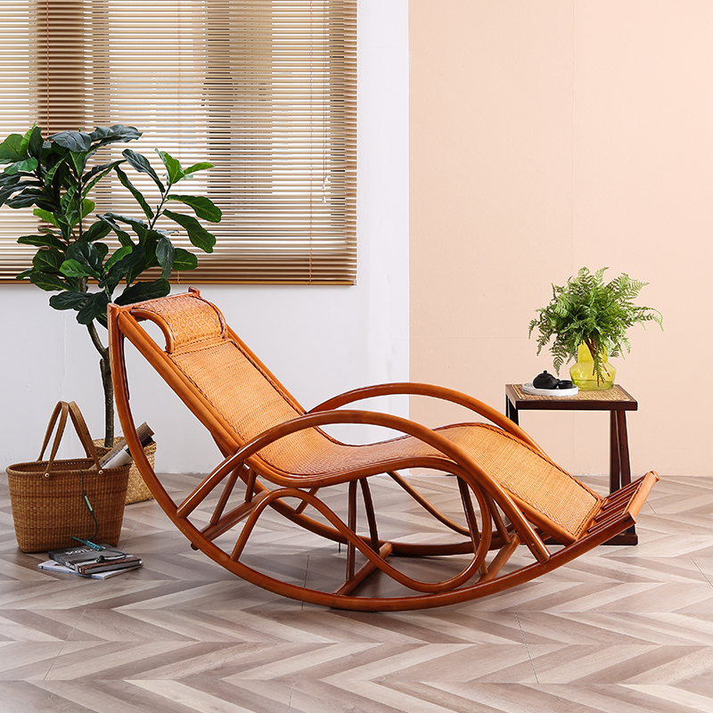 藤椅摇椅躺椅阳台家用休闲老人大人午睡藤编摇摇椅真藤懒人逍遥椅