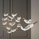 饰 旋转loft会展商用装 现代羽毛酒店宴会厅餐饮装 饰吊灯复式