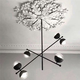 后现代创意黑白艺术玻璃多头吊灯客厅卧室餐厅样板间个性创意灯具