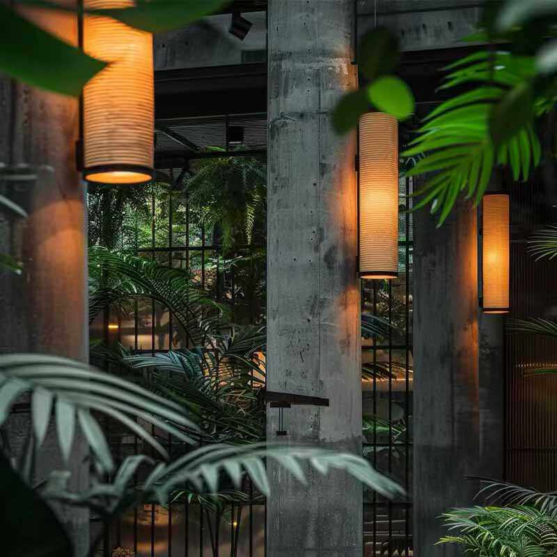 东南亚风格吊灯日式餐厅茶室民宿酒店会所创意个性竹编藤艺灯笼