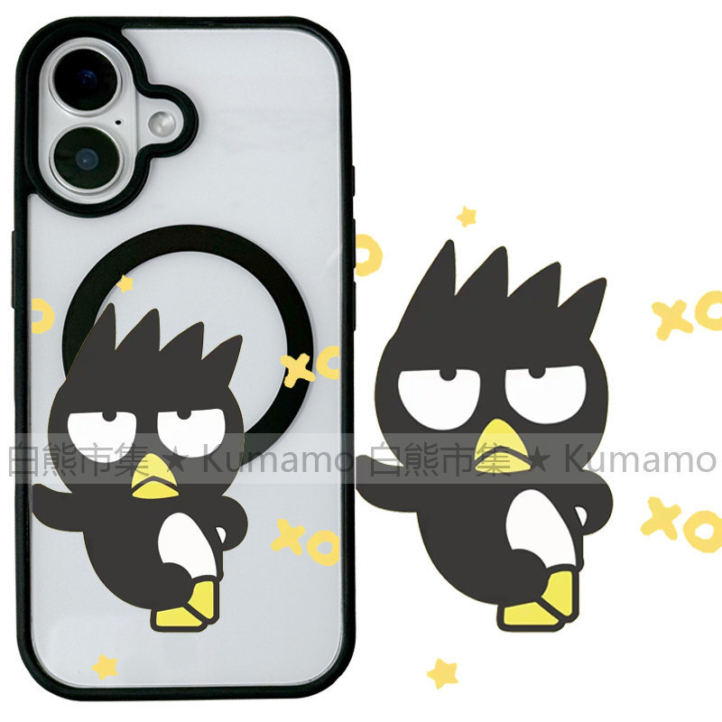 适用iphone17promax苹果16手机壳MagSafe磁吸15支架14透明13酷企鹅17日系25ultra卡通可爱搞怪12保护套女16e