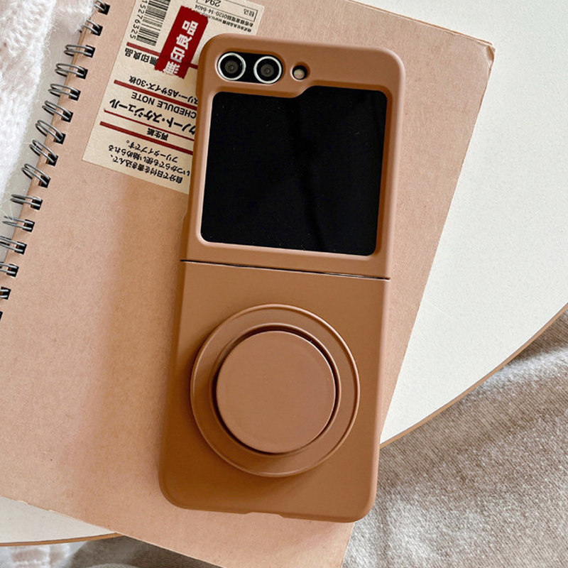 适用于三星Zflip5手机壳flip4上下折叠屏flip3磨砂超强磁吸支架硬壳保护套纯色韩风ins少女小清新简约个性