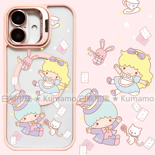 适用iphone17promax苹果17手机壳MagSafe磁吸16镜头支架15透明14扑克牌双子星13卡通25ultra少女16e保护套