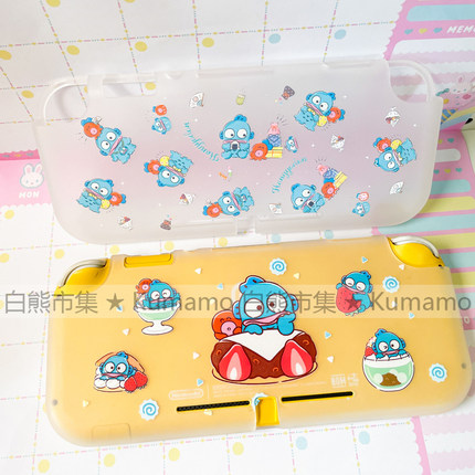 适用任天堂switchlite保护套一体式人鱼汉顿丑鱼章鱼磨砂透明软壳