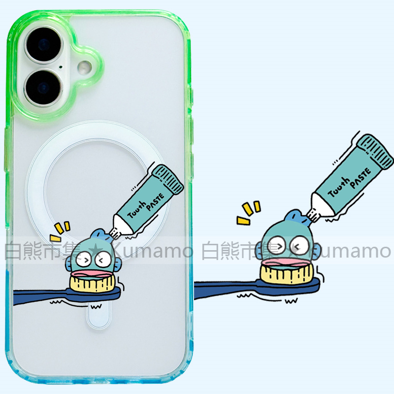 适用iphone17promax苹果17手机壳MagSafe磁吸16渐变15撞色14透明16e保护套华为三星s25ultra挤牙膏汉顿丑鱼女