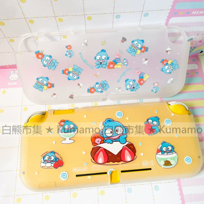 适用任天堂switchlite保护套一体式人鱼汉顿丑鱼章鱼磨砂透明软壳