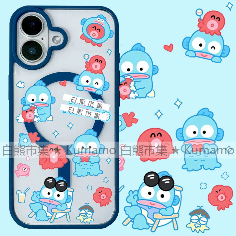 适用iphone17promax苹果17手机壳MagSafe磁吸14支架13透明12人鱼汉顿25ultra丑鱼15章鱼16保护套7/8plus/16e
