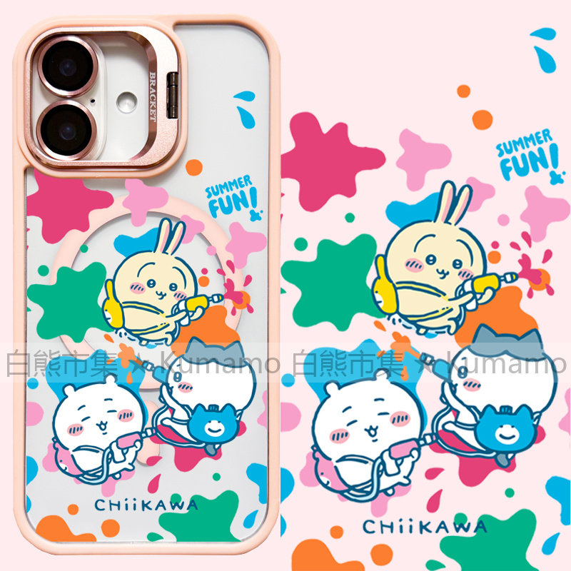 适用iphone17promax苹果17手机壳MagSafe磁吸16镜头支架15透明14吉伊卡哇25ultra卡通乌萨奇16e日系13保护套