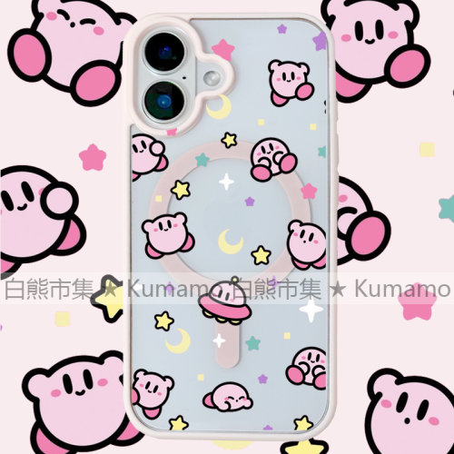适用iphone17promax苹果16手机壳MagSafe磁吸15支架14透明13星之卡比18promax星月飞碟17保护套女78plus/16e