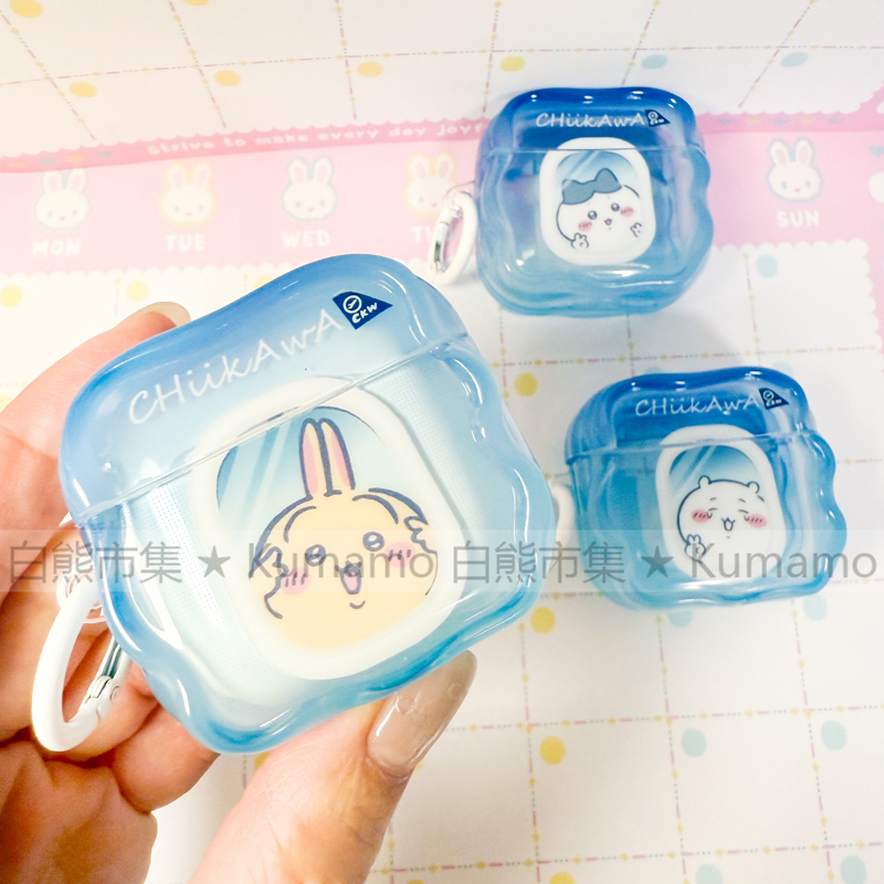 适用AirPods4保护壳pro2苹果无线蓝牙耳机套pro新3代亮面1/2吉伊卡哇乌萨奇小八吉伊卡通飞机ins风透明保护套