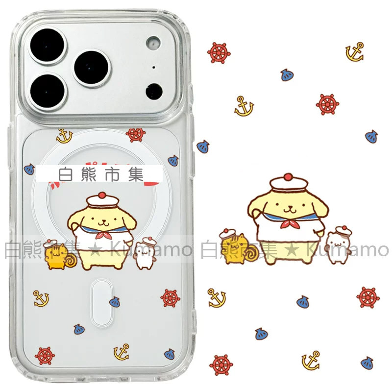 适用iphone17promax苹果16手机壳MagSafe磁吸15支架14透明13海军布丁狗17日系25ultra可爱ins风12保护套女17e