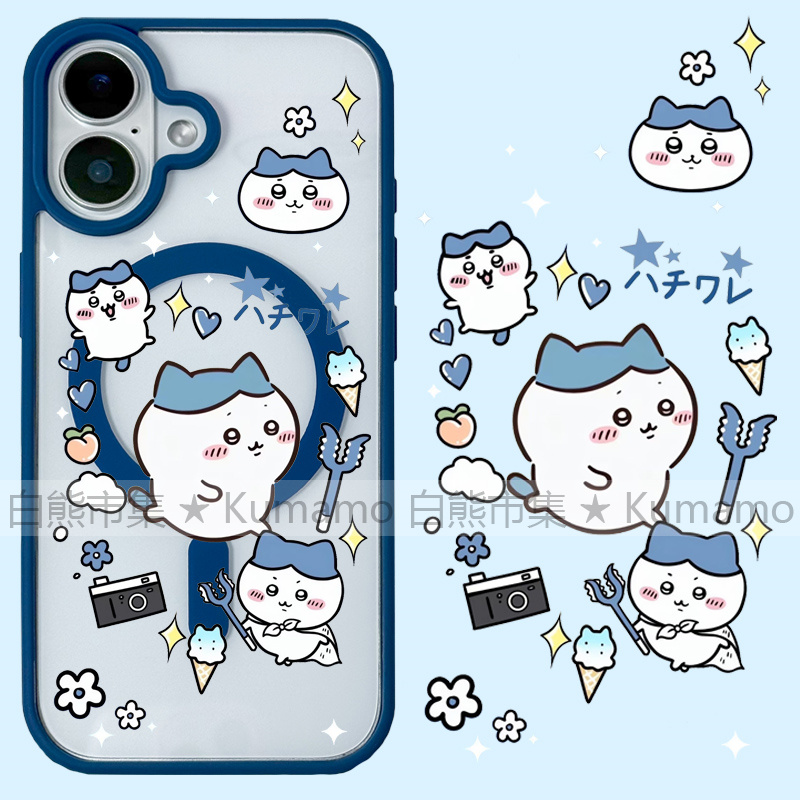 适用iphone17promax苹果16手机壳MagSafe磁吸15支架14透明13吉伊卡哇25ultra小八12卡通11讨伐棒16e保护套17