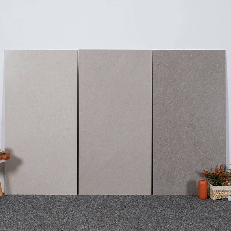 砂岩肌理感哑光全瓷极简品质感优质瓷砖米灰色厨卫客厅防滑地砖