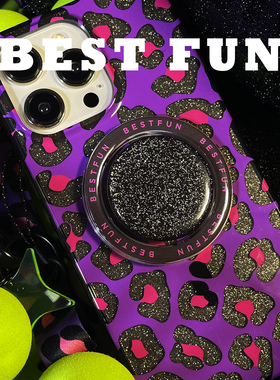 BESTFUN原创设计闪粉华为苹果iphone手机壳磁吸支架底座背贴磁吸