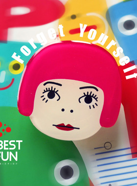 原创草间弥生可爱ins风怪婆婆适用苹果华为手机滴胶气囊伸缩支架