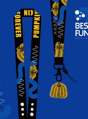 原创设计草间弥生南瓜17promax苹果手机挂绳结可斜挎挂绳