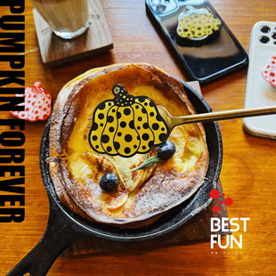 原创设计草间弥生波点南瓜气囊滴胶可爱ins卡通伸缩折叠手机支架