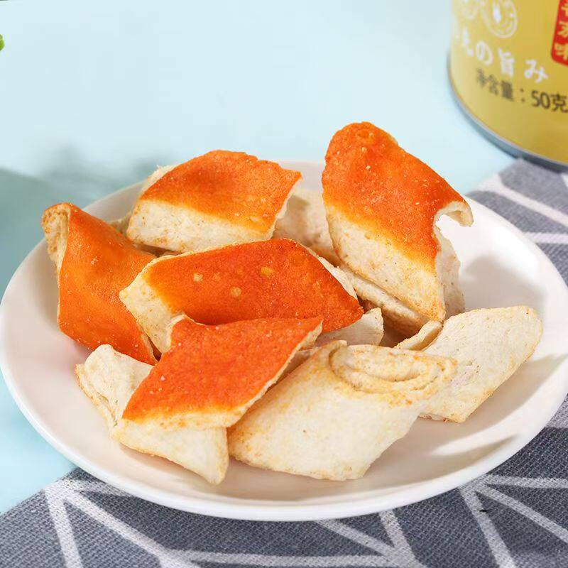 酥脆蟹柳即食休闲解馋烧烤辣味模拟蟹肉海味小零食蟹棒油炸
