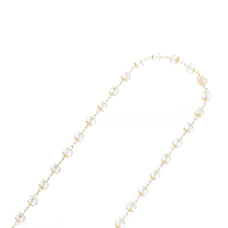 COLOR-RETAINING COPPER PLATED 14K REAL GOLD HOLDER CRYSTAL BEAD CHAIN EYE CHAIN HANDMADE DIY LOOSE CHAIN BRACELET NECKLACE ACCESSORIES