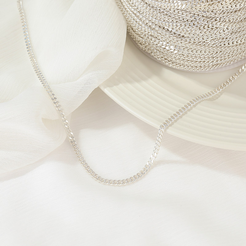 COPPER PLATED S  COLOR-KEEPING CUBAN CHAIN CLAVICLE CHAIN SNAKE BONE NECKLACE DIY MATERIAL BRACELET HANDMADE JEWELRY ACCESSORIES