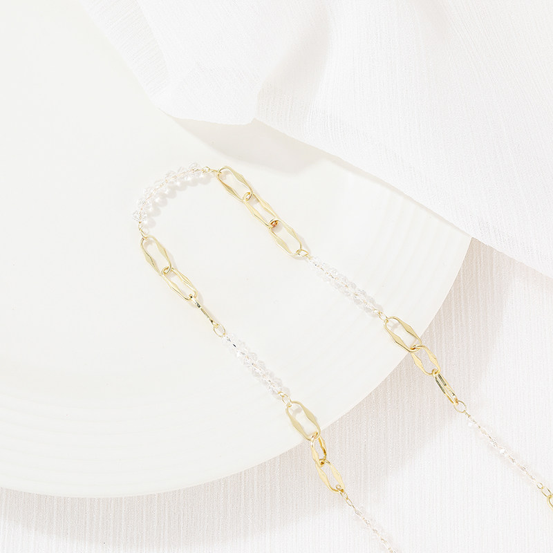 COPPER PLATED 14K GOLD COLOR-RETAINING LONG O CHAIN STRING CRYSTAL BEAD CHAIN HANDMADE DIY NECKLACE BUTTERFLY HOOP BRACELET LOOSE CHAIN ACCESSORIES