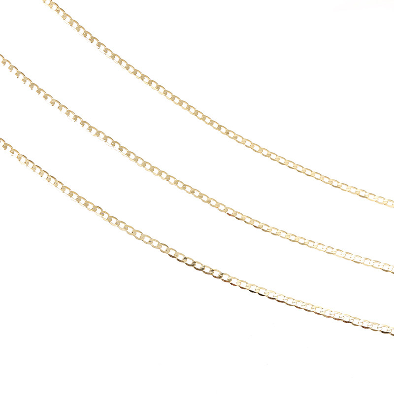 14K GOLD-FILLED COLOR-RETAINING FLATTENED O-SHAPED CHAIN LOOSE CHAIN CHAIN DIY NECKLACE CLAVICLE CHAIN ORNAMENT BRACELET EARRING MATERIAL