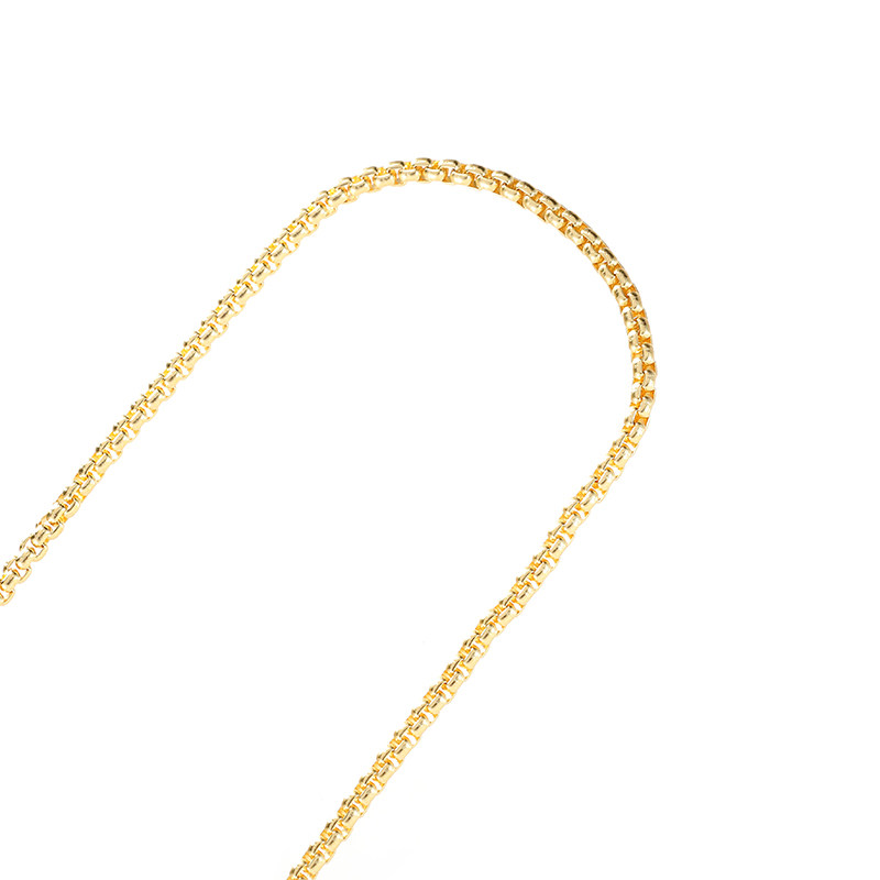 14K GOLD-FILLED COLOR-PRESERVING BOX CHAIN NECKLACE BRACELET DIY MATERIAL FINE CHAIN CHAIN TASSEL HANDMADE LOOSE CHAIN JEWELRY ACCESSORIES