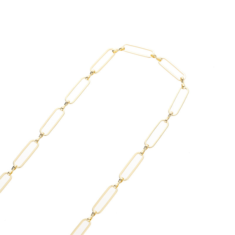 14K GOLD-FILLED COLOR-RETAINING BUCKLE RECTANGULAR CHAIN OVAL O-SHAPED CHAIN DIY BRACELET LONG O-CHAIN NECKLACE JEWELRY LOOSE CHAIN ACCESSORIES