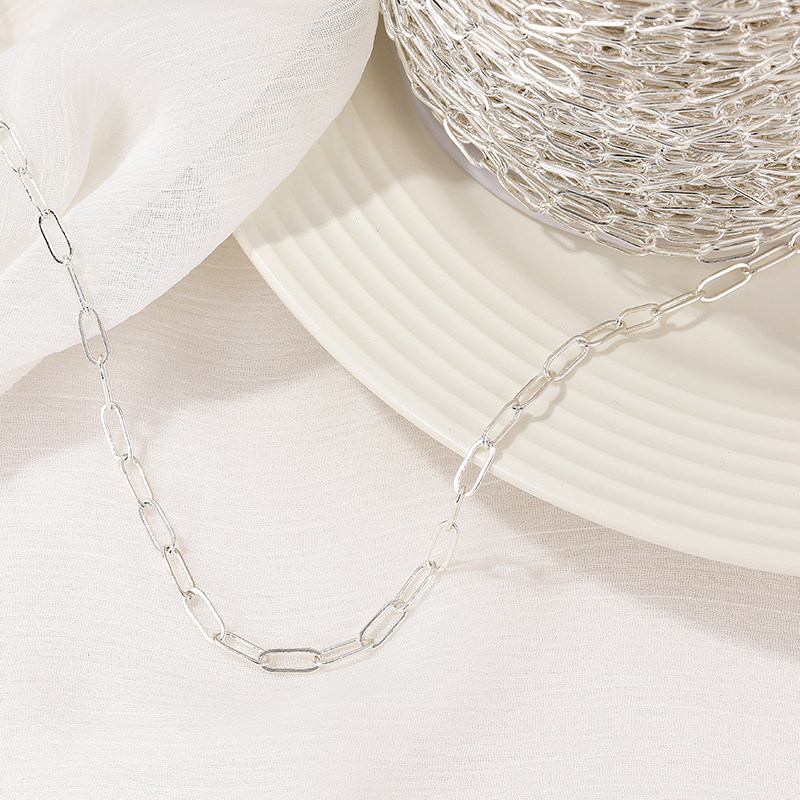 TONGDU S  RECTANGULAR CHAIN OVAL O-SHAPED CHAIN DIY BRACELET LONG O NECKLACE JEWELRY MATERIAL LOOSE CHAIN ACCESSORIES