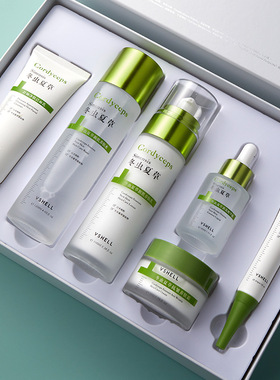 植贝VSHELL冬虫夏草六件套盒修护肌肤平衡水油套盒可养肤直呗