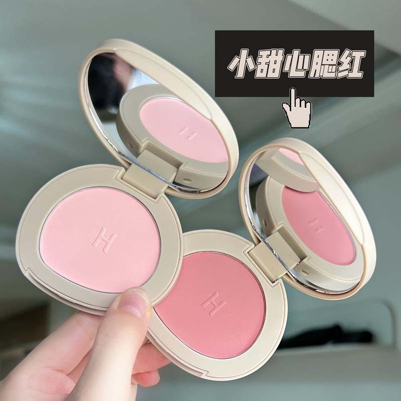 HERORANGE~单色腮红哑光细腻自然裸装膨胀色高光修容一体 HERANGE