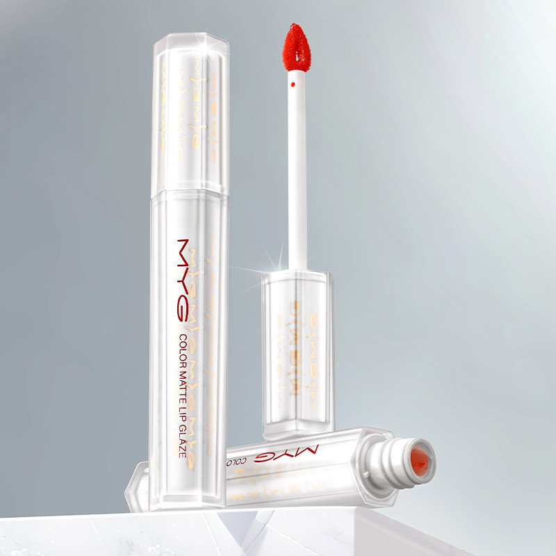 魅颜堂MYG丝滑柔雾空气唇釉不易掉色不易沾杯显白雾面哑光滋 口红