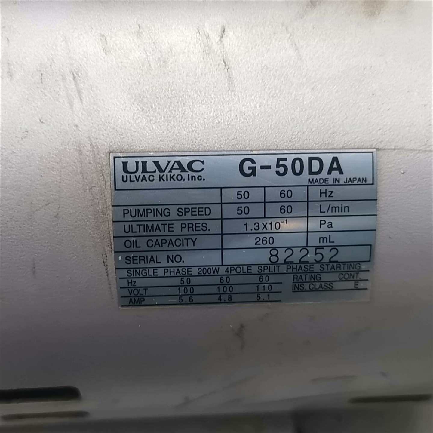 {议价}UAC G-50DA  爱发科油回旋式真空泵拆机件