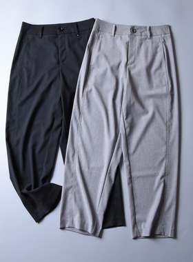 夏季薄款女士莫代尔垂坠感高腰九分休闲裤哈伦裤镰刀裤58-A-15645