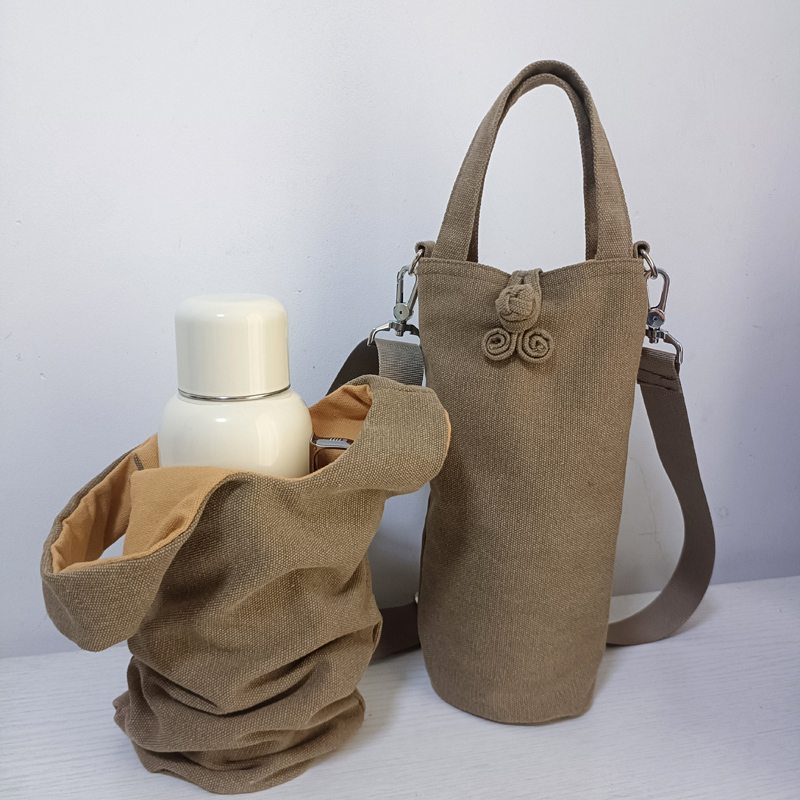 迷你传家壶套子斜挎多用帆布袋载车壶保护套手拎茶具收纳袋595ML