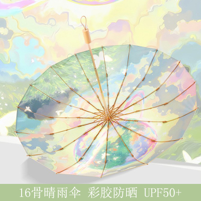 2025新款16骨手动雨伞晴雨两用