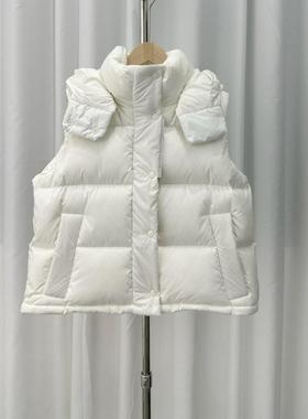 商场同款Wunder Puff女士泡芙马甲四格连帽羽绒马甲 lulu羽绒背心
