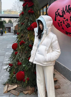 lulu同款冬季Wunder Puff四格羽绒服连帽蓬松鸭绒泡芙短款外套女