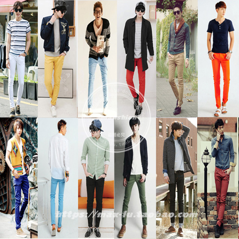 CHEAP MONDAY ORIGINAL SINGLE COLOR SLIM FEET PENCIL PANTS MENS CASUAL JEANS TRENDY MALE HIP-HOP COSTUMES