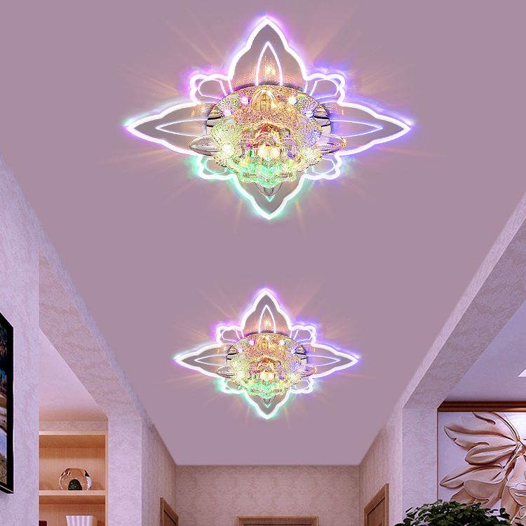 客厅彩色射灯led七彩门厅入户灯