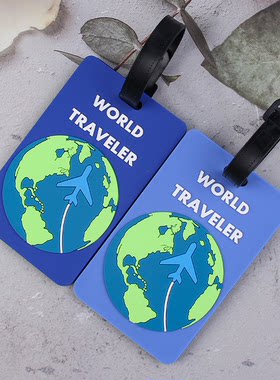 行李牌登机牌PVC软胶防丢卡通创意挂牌标签吊牌托运牌旅行飞机牌