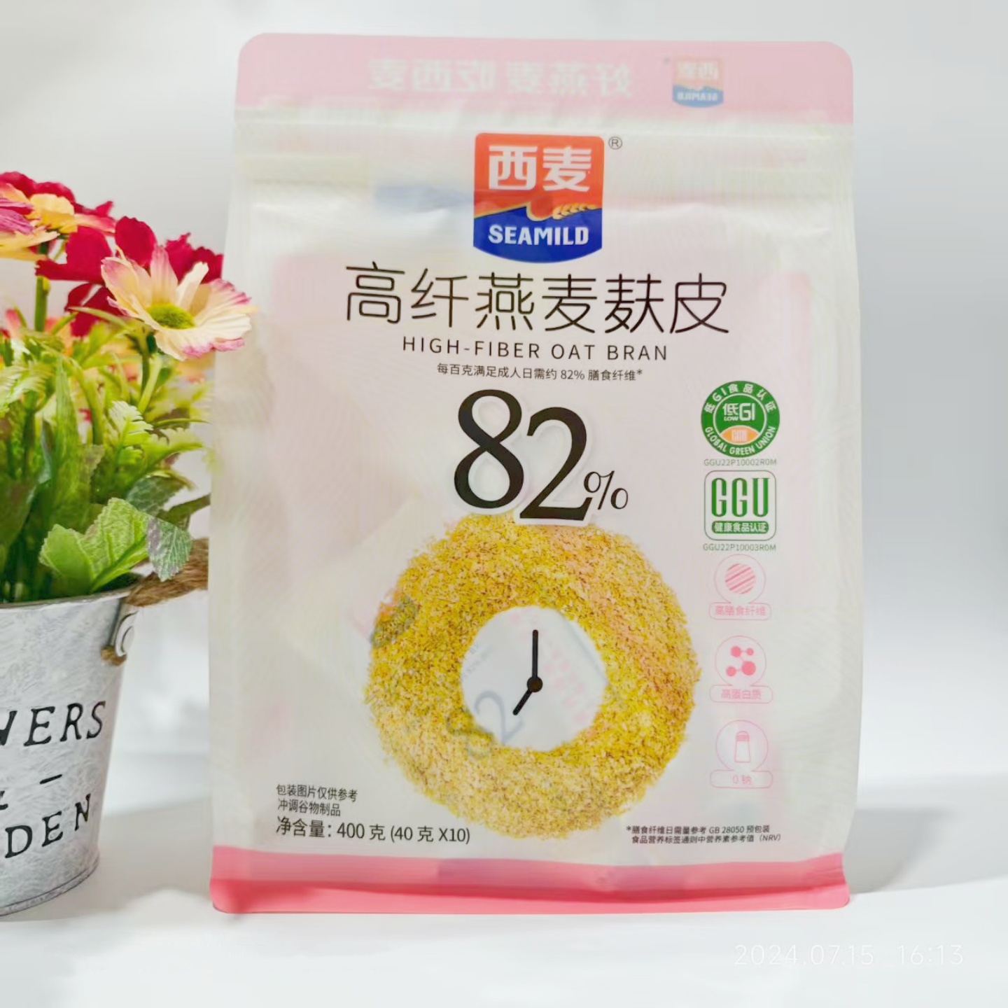 西麦高纤燕麦麸皮400g零添加蔗糖