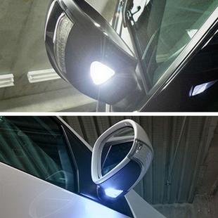 大众CC迈腾尚酷途观明锐新速腾改装LED后视镜照地灯耳朵迎宾灯泡