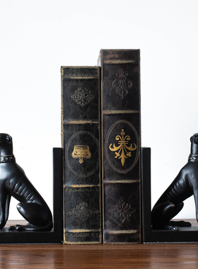 Jk Mu空间覆古美国研究埃及狗黑色书柜书柜装饰饰品书架饰品