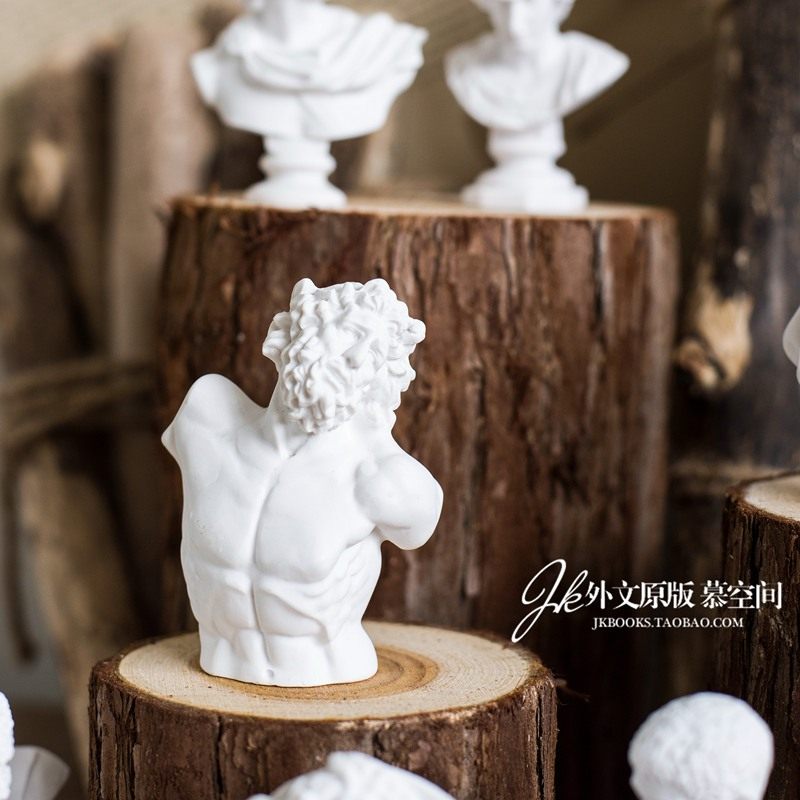 jk慕空间 特价阿波罗希腊神像雕塑迷你树脂雕塑拍摄道具复古摆件