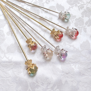 古风神棍簪黛玉簪直簪子汉服配饰百搭发簪钗头饰对簪古装古典发饰