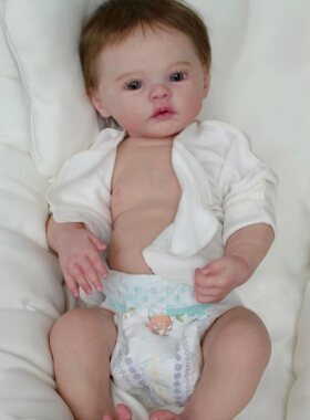 45CM全胶纯手工重生洋娃娃可入水仿真婴儿可爱宝宝3D皮肤儿童玩具