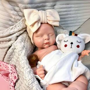 45厘米重生娃娃3D高彩实心硅胶手感柔软仿真婴儿家政培训玩具礼物