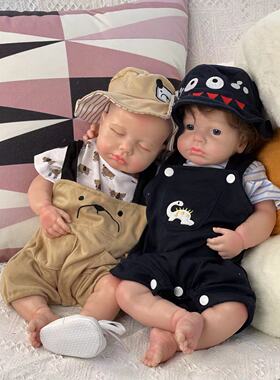 OtardDolls 45厘米仿真婴儿Loulou男宝全实心硅胶Q弹光头重生娃娃